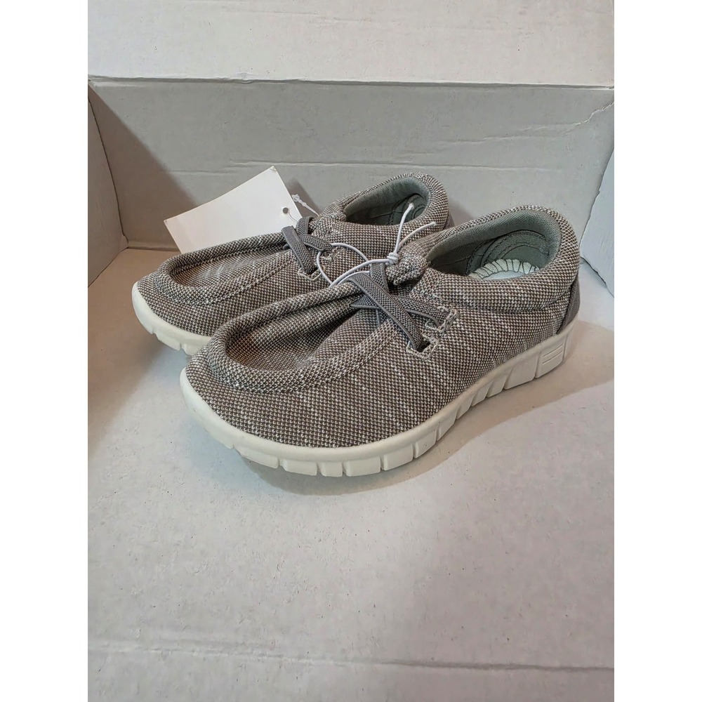 US Sports Toddler Boys Slip On Canvas Loafers Taupe Grey Size 9T NWT